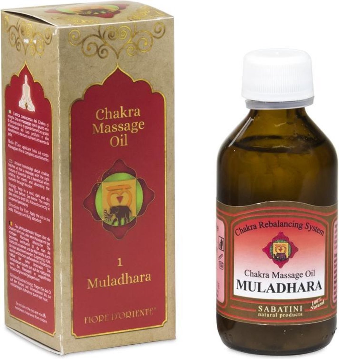 Massageolie 1e Chakra Muladhara
