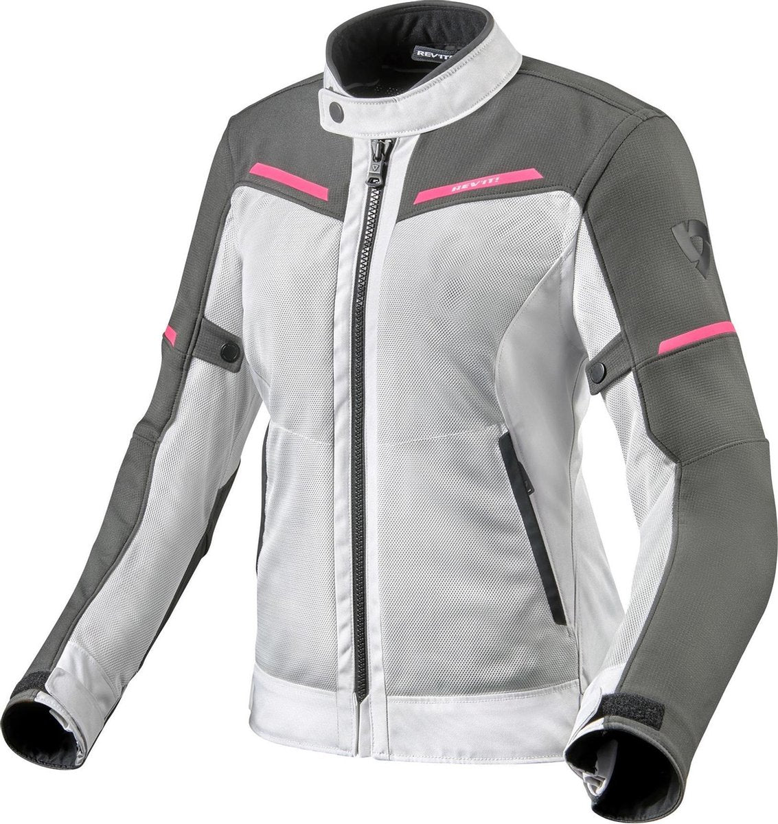 REV'IT! Airwave 3 Lady Silver Pink Textile Motorcycle Jacket  42