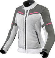 REV'IT! Airwave 3 Lady Silver Pink Textile Motorcycle Jacket  42