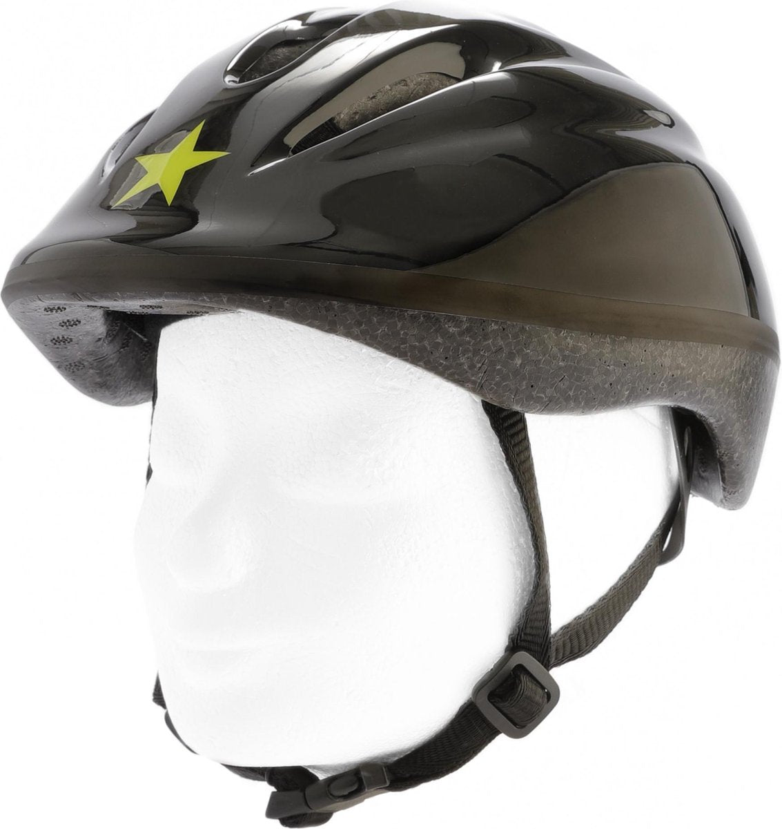 Pexkids Fietshelm Sterren Junior Pvc Zwart/geel Maat 52-56 Cm