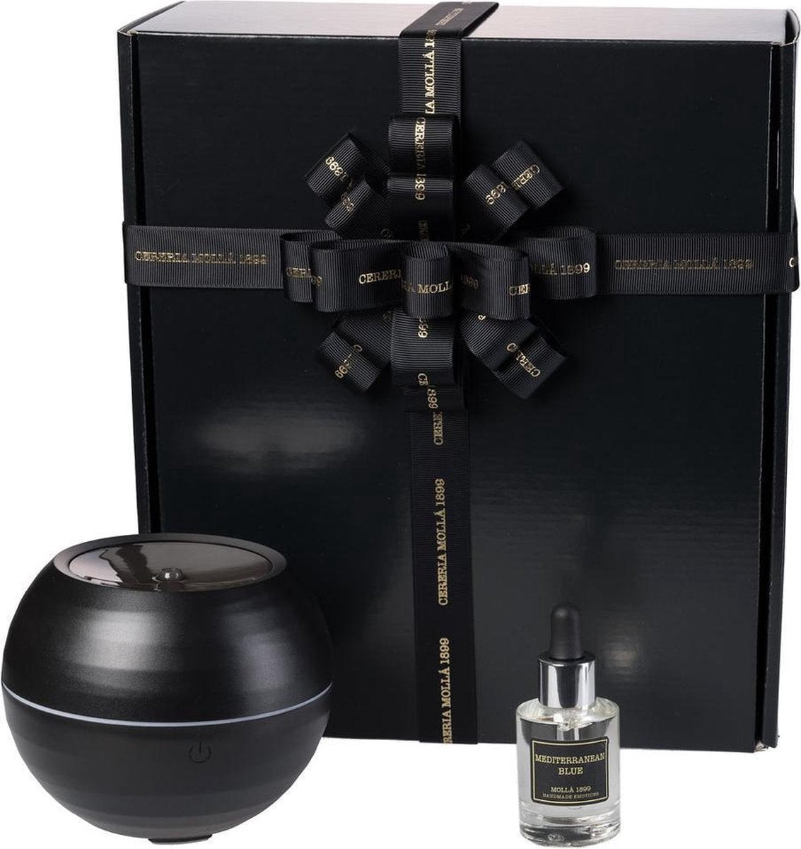 Cereria Mollà 1899 Geschenken set Giftset Cadeau Box doos met Aroma Diffuser met olie Mediterranean Blue. Trendy Design Compact