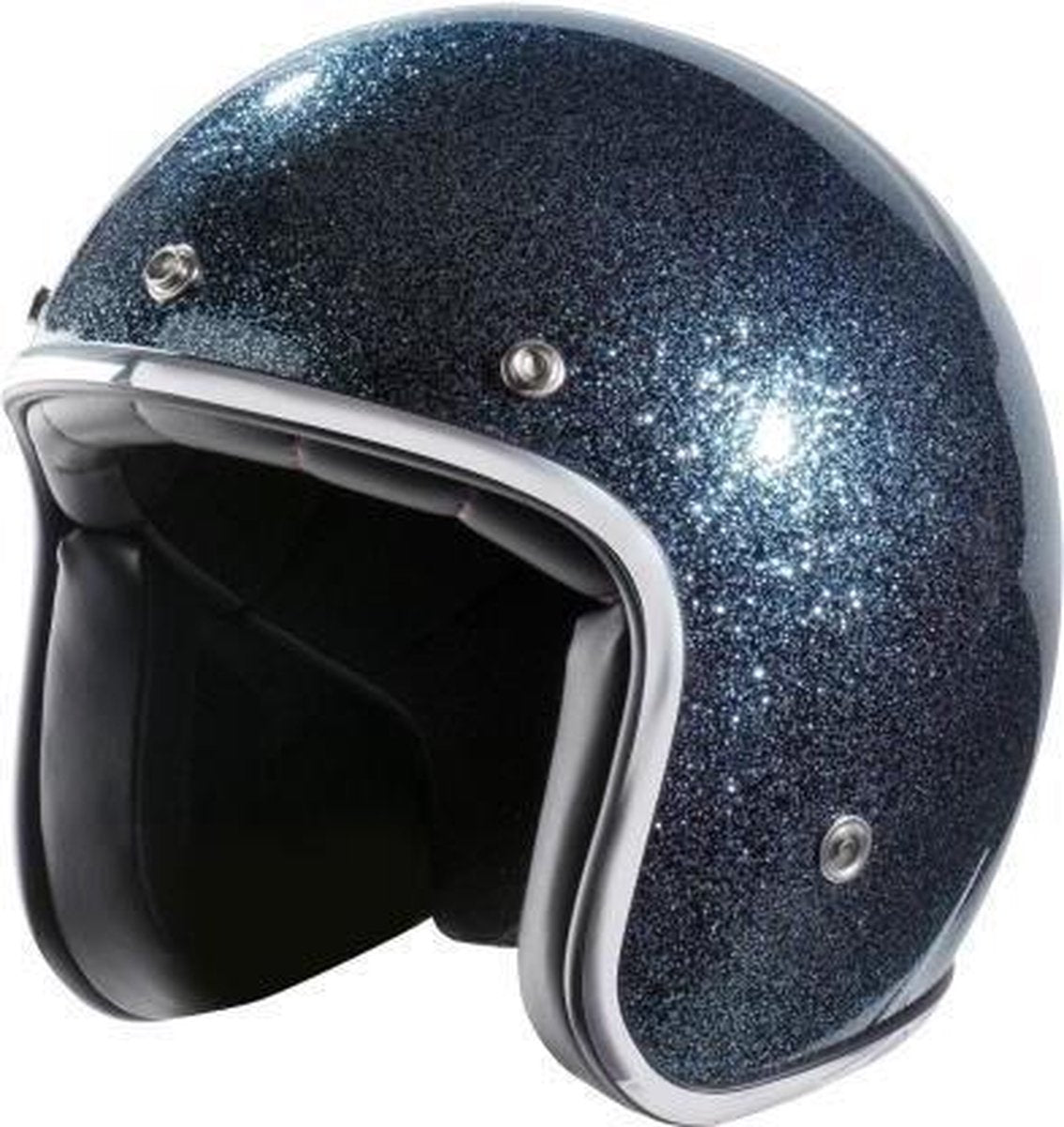 NOX jethelm N242 - Blauwe glitter