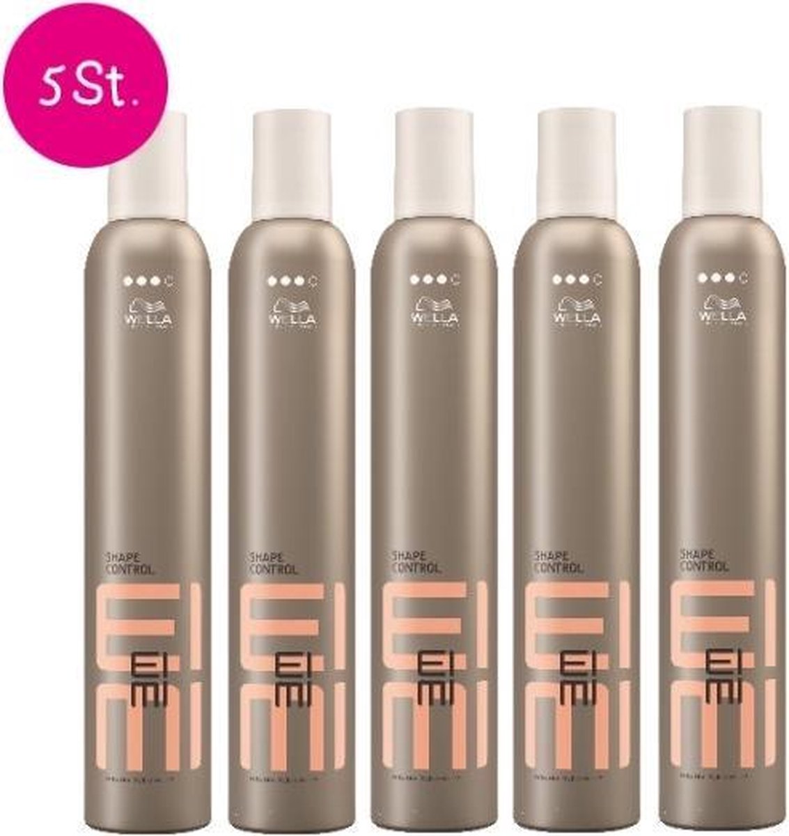5x Wella EIMI Shape Control Mousse 300ml