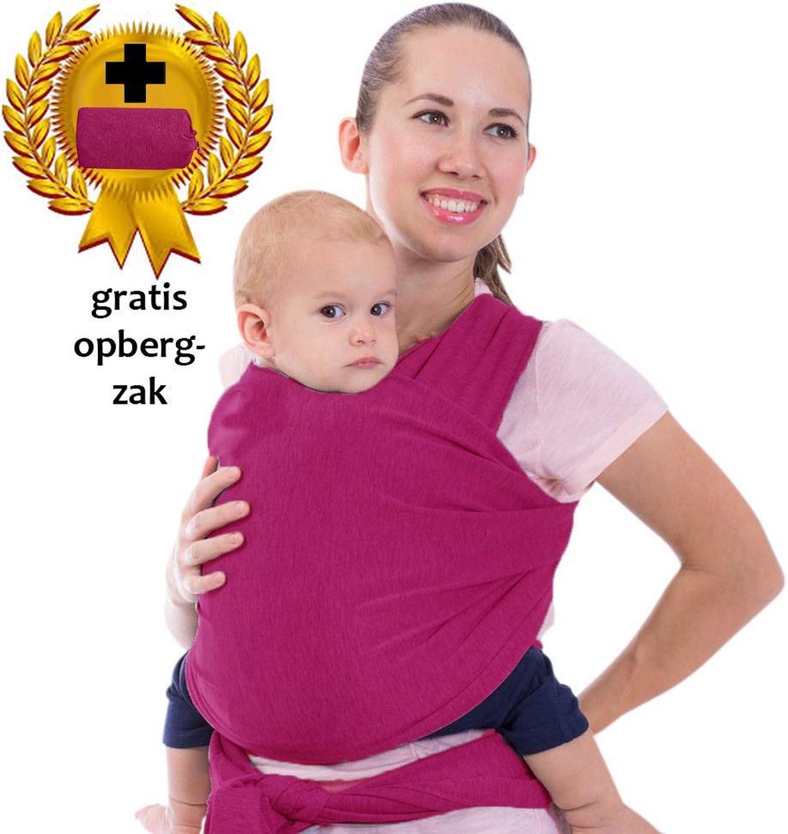 - Veilig Rekbare Comfortabel Knoopbaar Baby Draagdoek - 95% Katoen