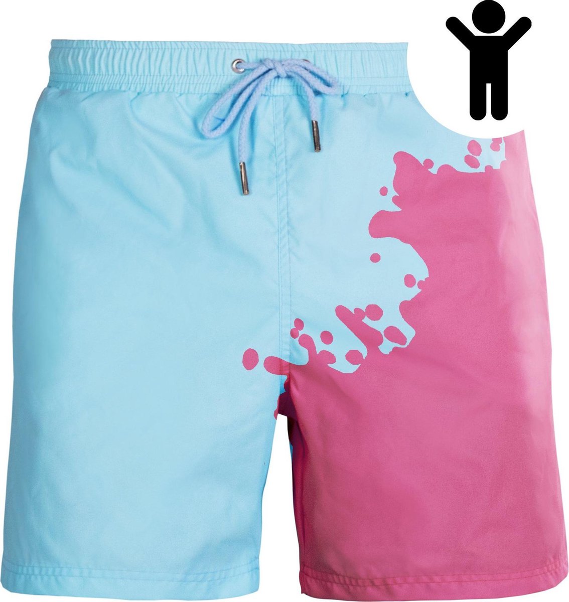 SEA'SONS jongens kleurveranderende zwembroek paars-blauw - 146/152