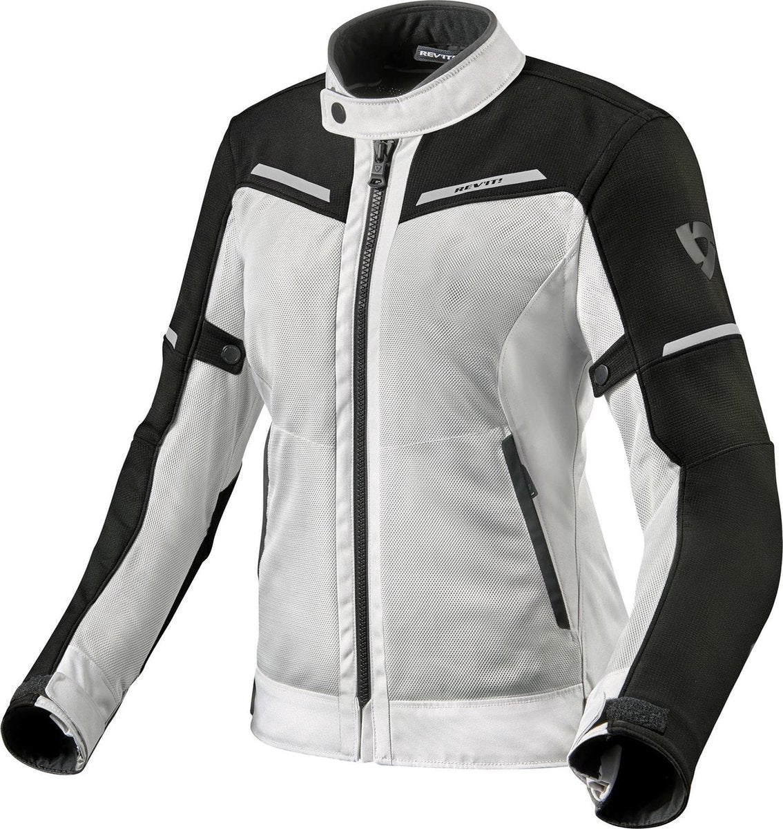 REV'IT! Airwave 3 Lady Silver Black Textile Motorcycle Jacket  38