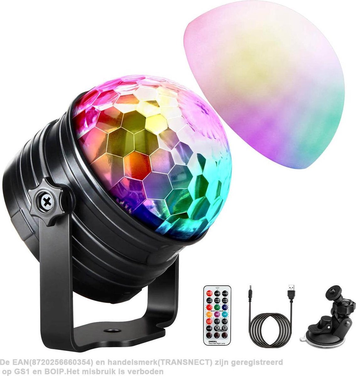 Discolamp - Feestverlichting - sfeerlamp - met Afstandsbediening - LED - roterende
