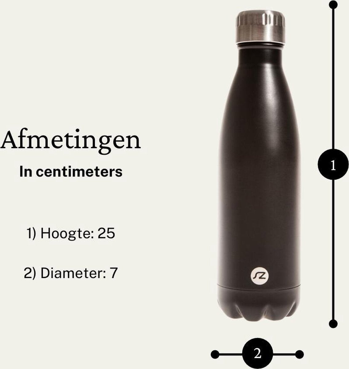 Sternitz - Thermofles - Waterfles - Drinkfles - Roestvrije Staal - 500ml - 2 Stuks