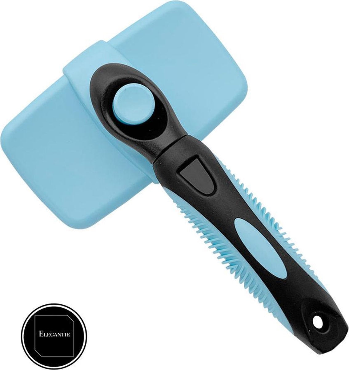 ElegaPet Hondenborstel Blauw - Hondenhaar Verwijderen - Kat en Hondenkam - Slickerborstel Hond en Kat - Groomer - Ondervacht Kam Hond - Borstel Hond - Hondenborstel Langharig en Kortharig - Slickerborstel - Anti Klit/Knopen/Huidschilfers