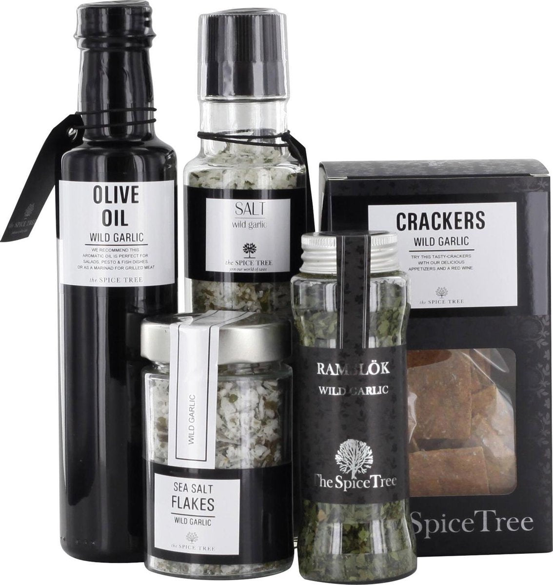 The Spice Tree - Lookpakket - Olijfolie Wilde Look - Zout Wilde Look - Zeezout Vlokken Wilde Look - Crackers Wilde Look - Droge Wilde Look