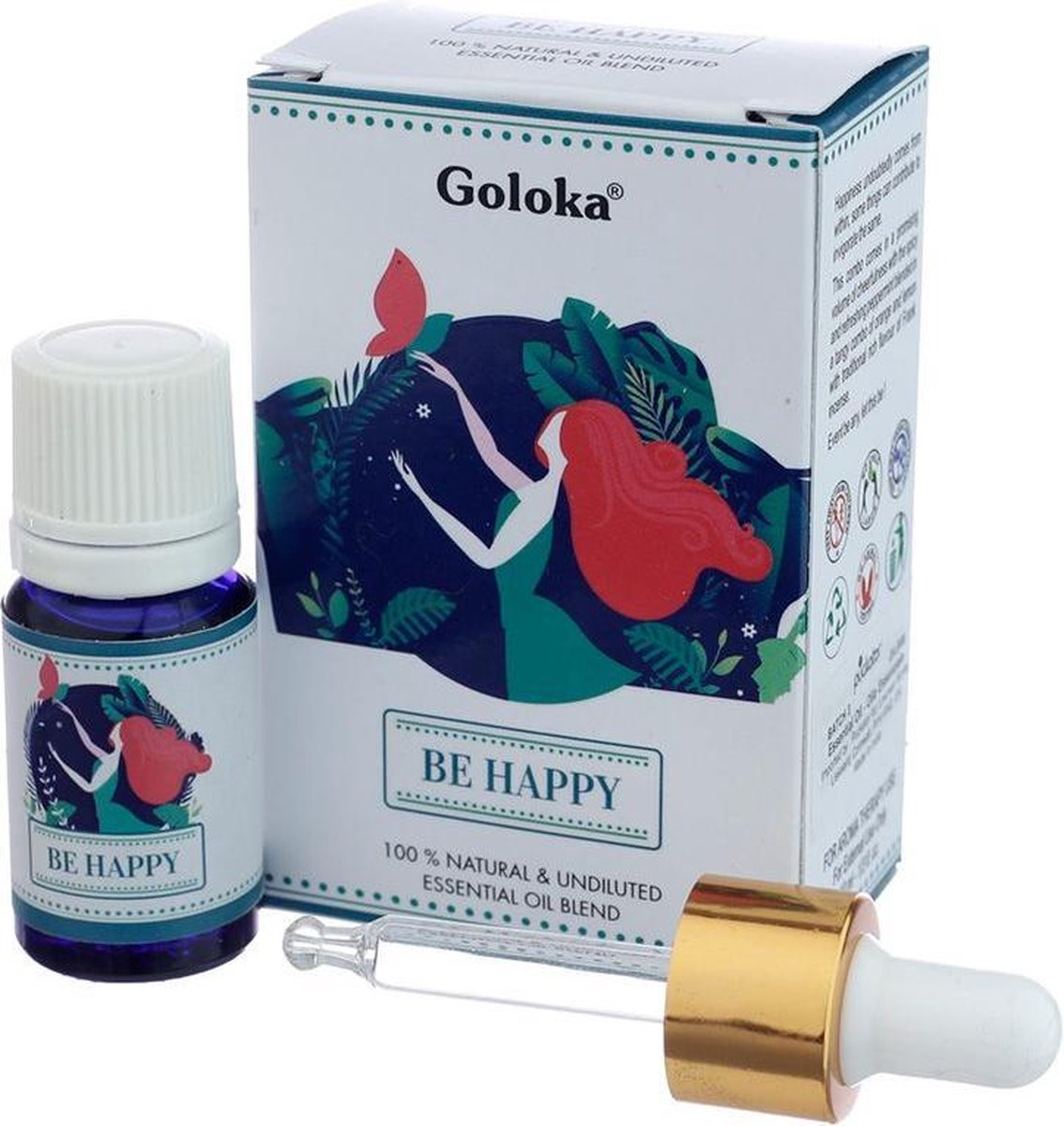 Goloka Mix Etherische Olie - Gelukkig zijn - Natuurlijke olie - Flesje 10 ml
