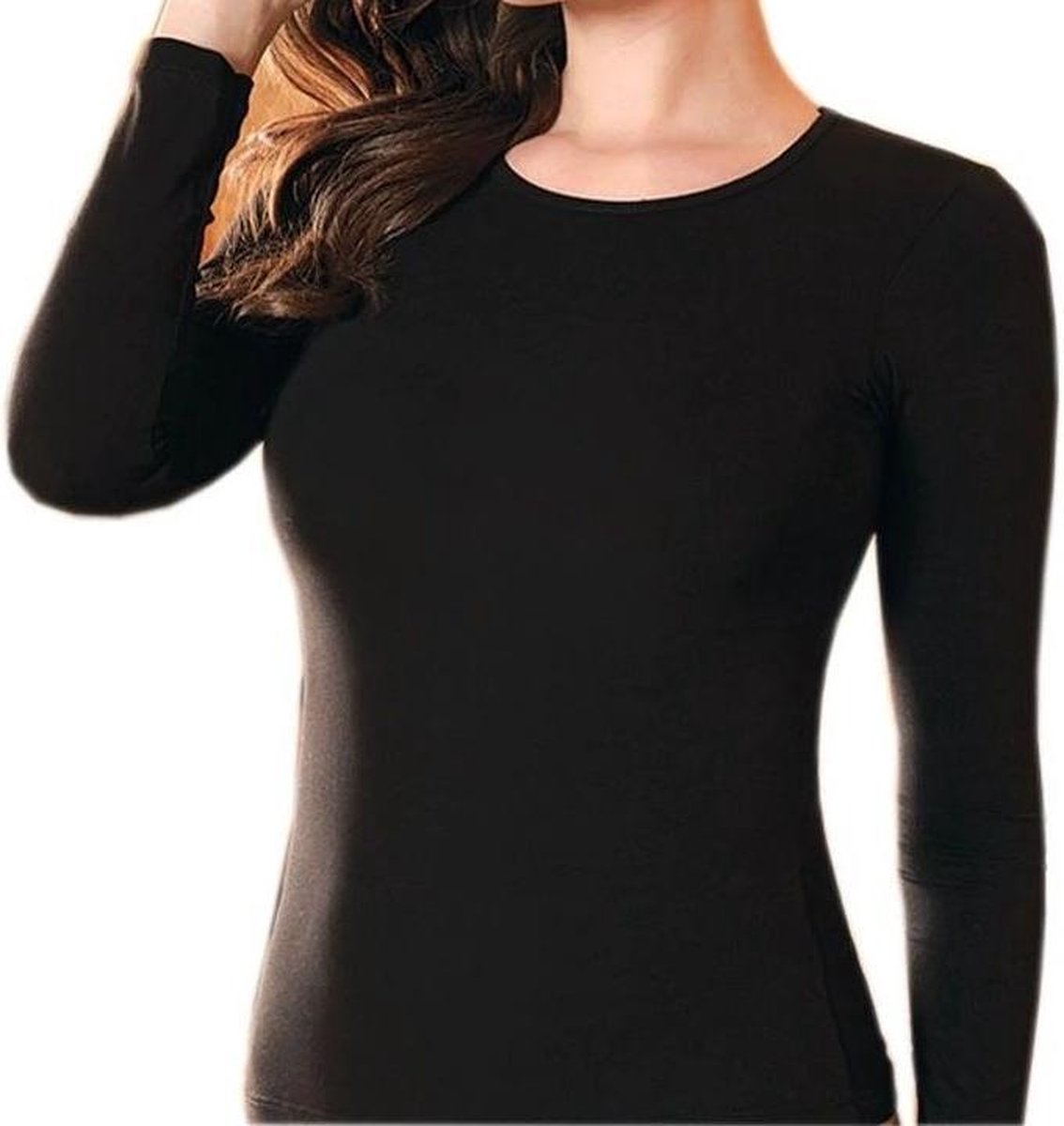 Kwalitatieve Dames Trui Katoen - Zwart - M/L