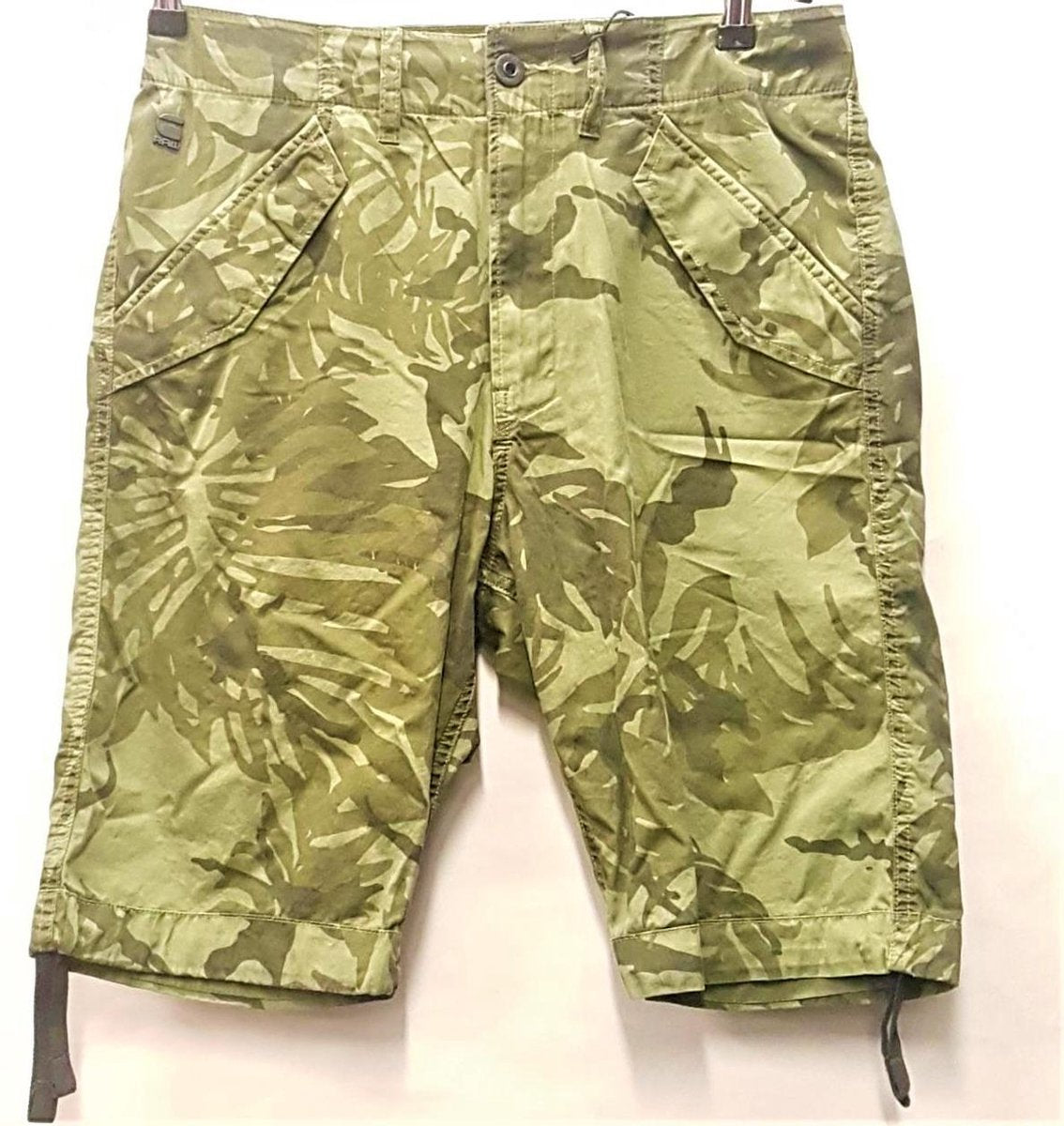 G-Star Raw Broek Kort Groen Camouflage Maat 31