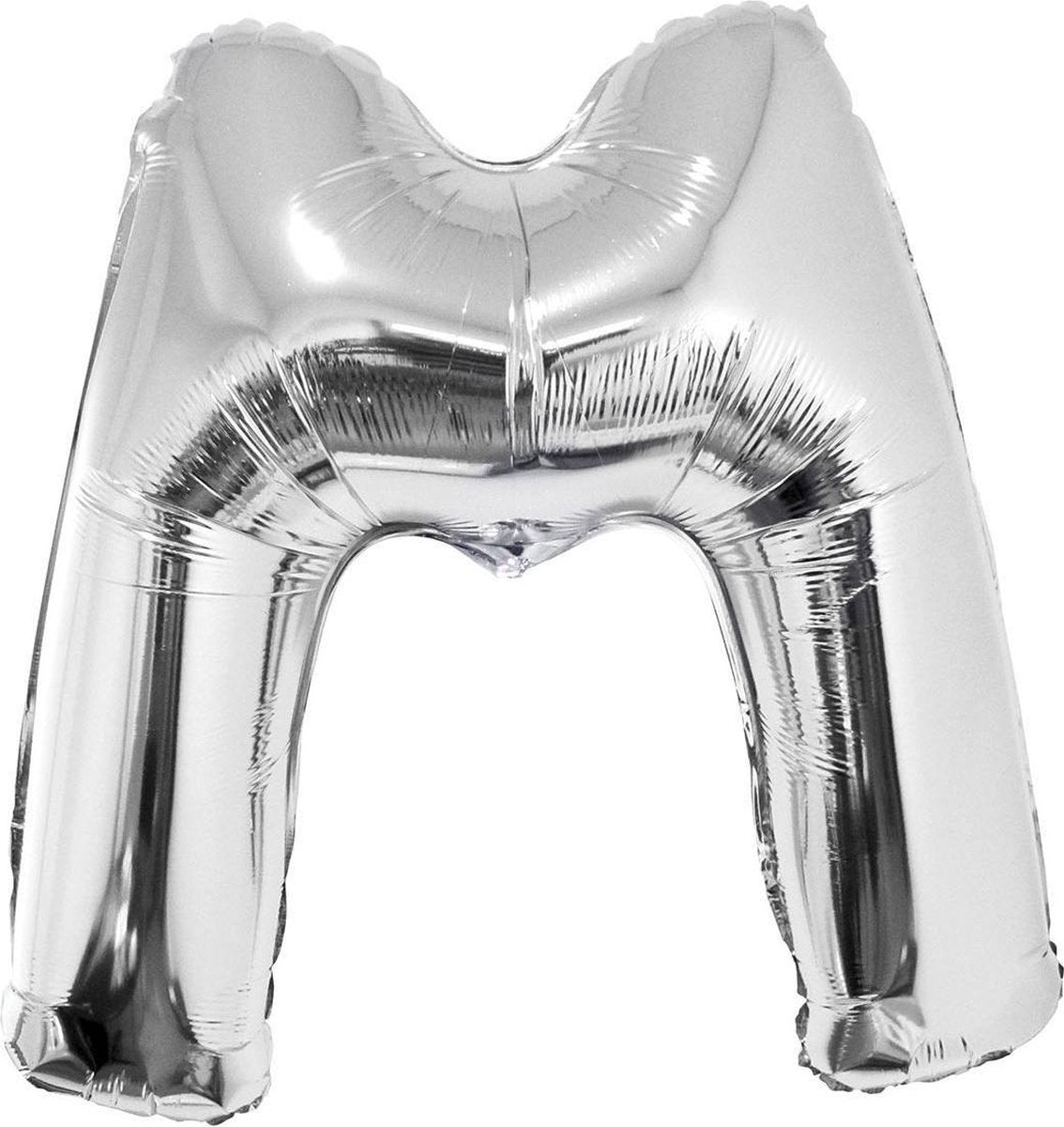 Grote folie ballon letter M Zilver