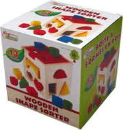 Houten vormensorteerder - Kubus - 13 stuks