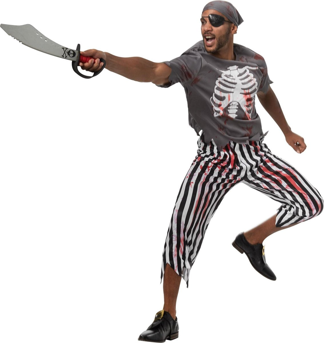 dressforfun - Griezelige piraat XXL  - verkleedkleding kostuum halloween verkleden feestkleding carnavalskleding carnaval feestkledij partykleding - 302274