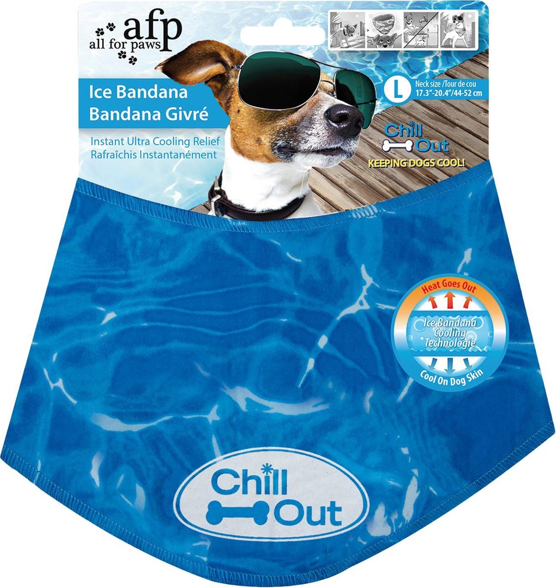 All for paws - Chill Out Bandana - XL - koelhalsband cool band verkoeling