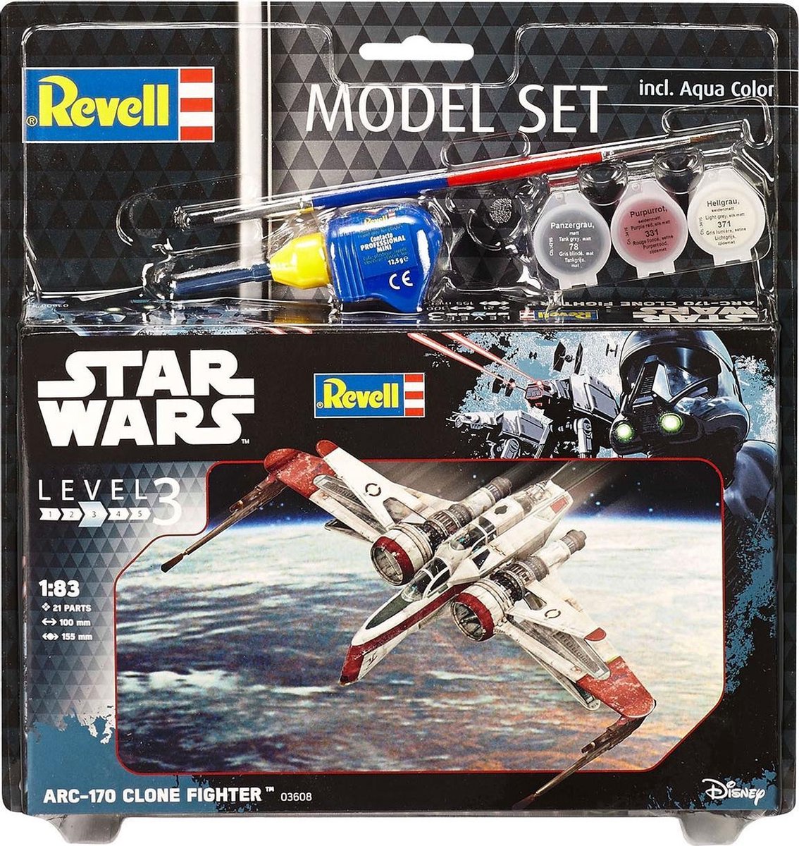 Revell Model Set ARC-170 Fighter Montagekit Ruimteveer
