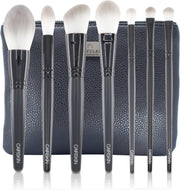 CAIRSKIN Premium Fuse Natural Set 7 Brushes Face & Eyes - Soft Professional Makeup Brushes - Vegan Makeup Applicators - Shaping Setting and Blending Set with Beauty Bag