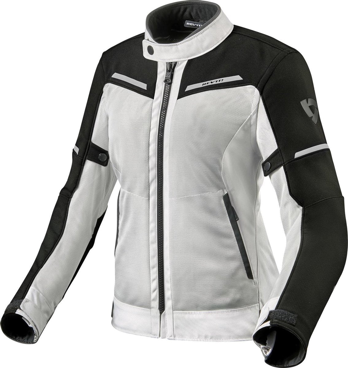 REV'IT! Airwave 3 Lady Silver Black Textile Motorcycle Jacket  42