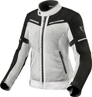REV'IT! Airwave 3 Lady Silver Black Textile Motorcycle Jacket  42