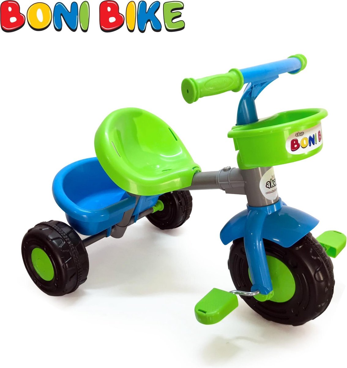 Akar Toys - Bonibike - 3 Wieler / Driewieler / Loopfiets / Driewieler Loopfiets - Groen