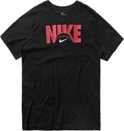 Nike Basketbal Dri-Fit Logo T-shirt Zwart Rood Kledingmaat : M