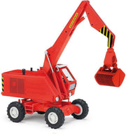 Busch - Weimar Mobilbagger T 174 Rot Mit Rubengreifer (2/21) * - BA42892 - modelbouwsets
