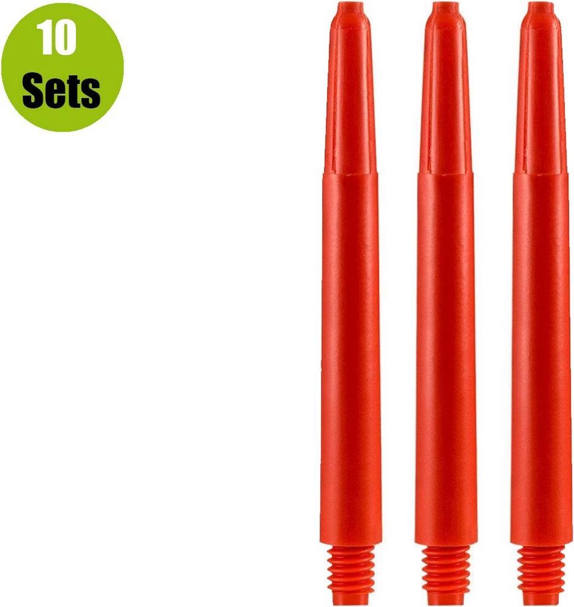 Nylon Dart Shafts - Rood - Short - (10 Sets)