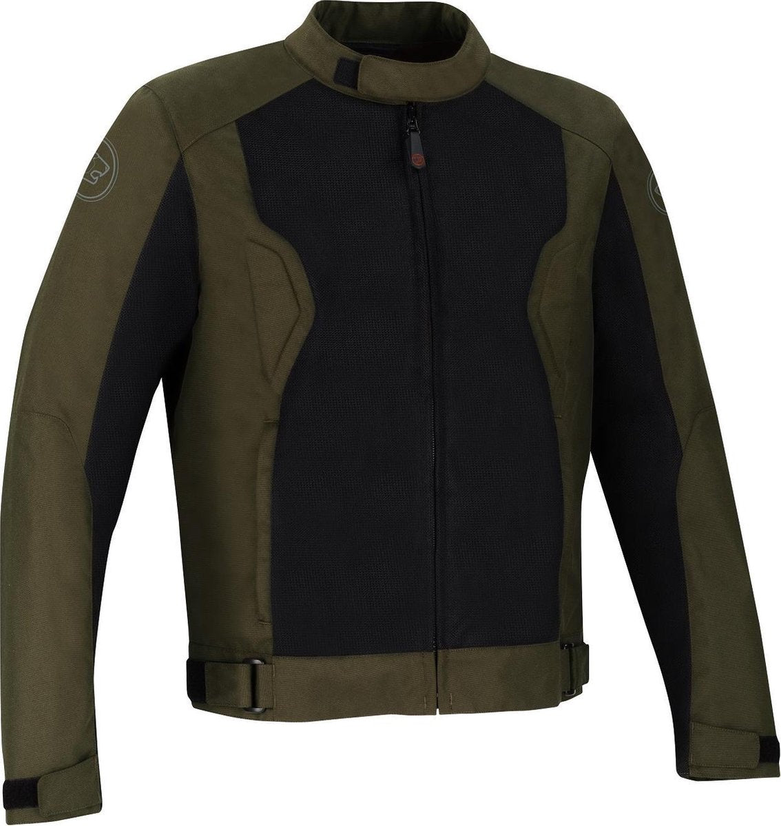 Bering Riko Khaki Black Textile Motorcycle Jacket M