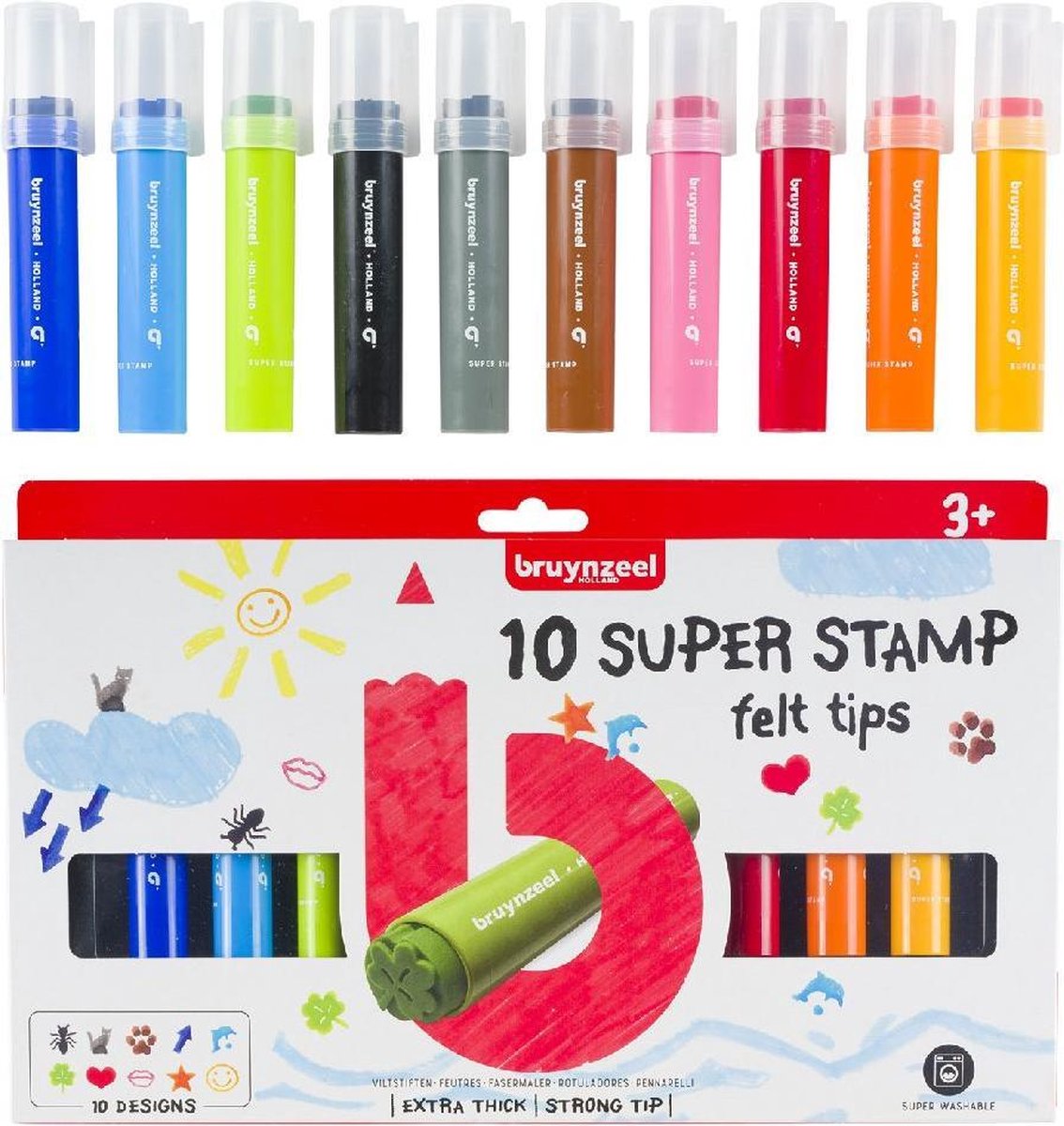 Bruynzeel Kids Mega stempelstiften set 10