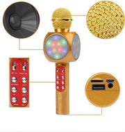 Karaoke microfoon (goud) - Draadloos - Bluetooth speaker - TikTok trend - Android - iOS
