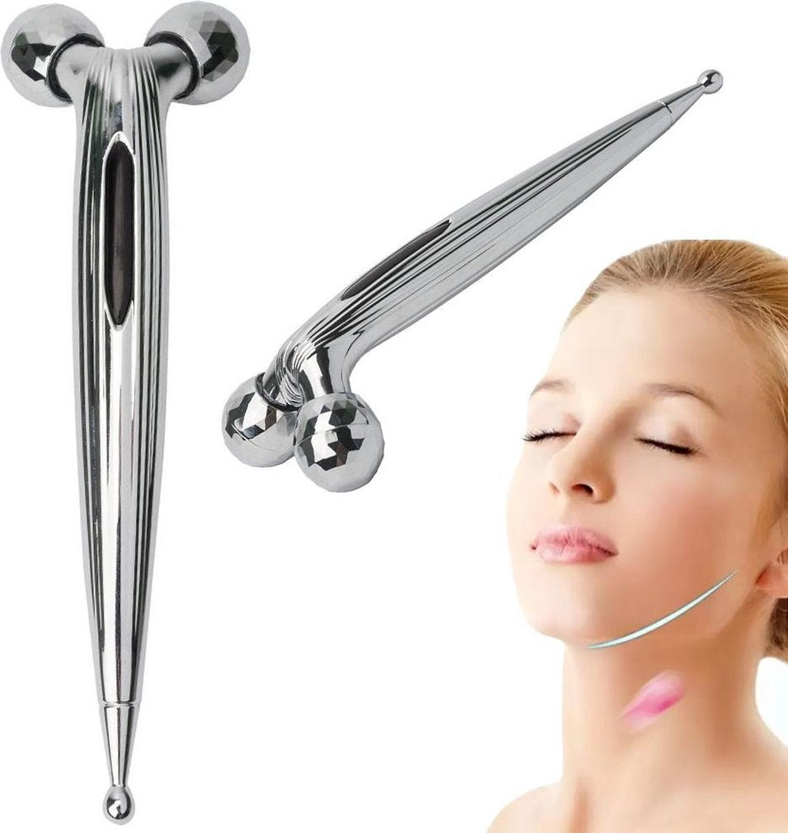 3D-roterende- gezichtsmassageapparaat- Massage- Gezicht