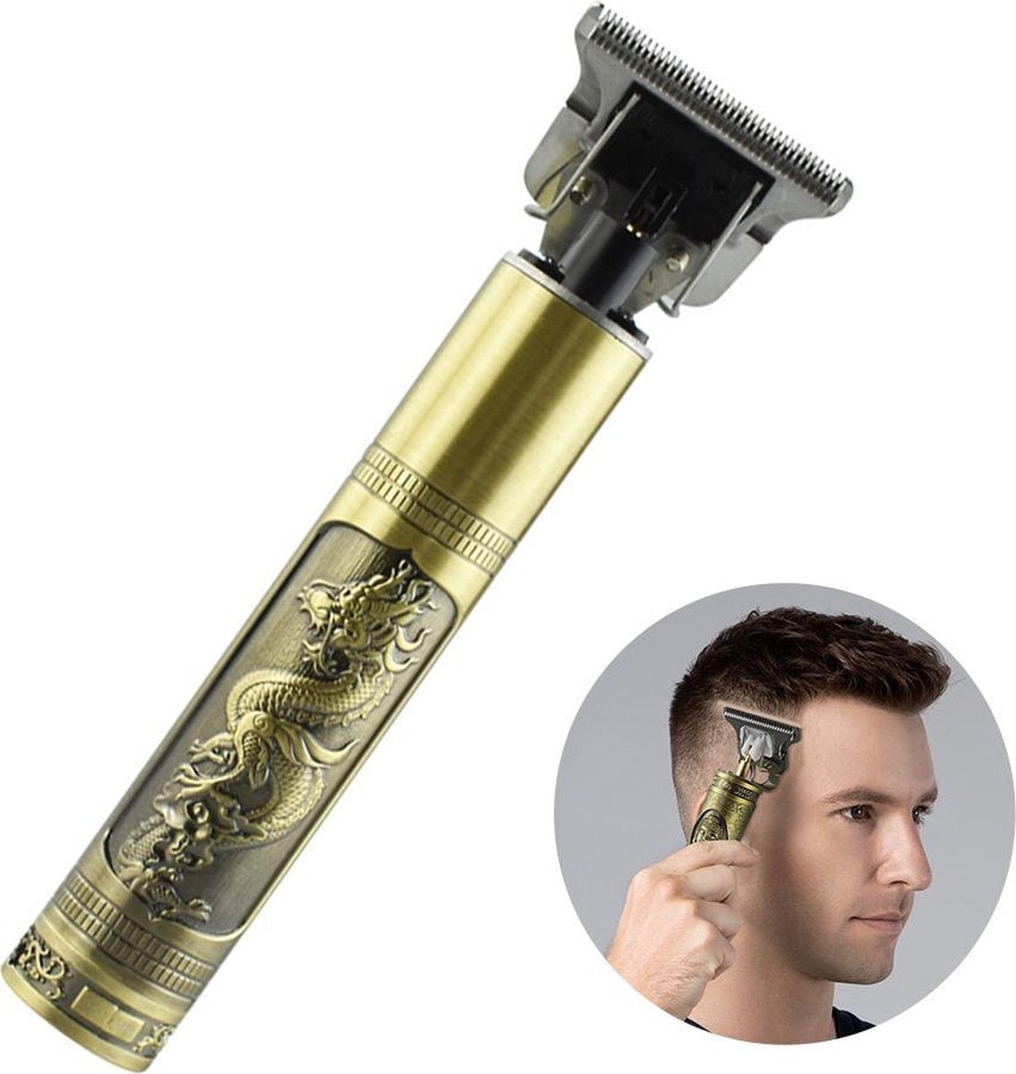 Professionele Dragon Trimmer - Dragon Tondeuse - Trimmer voor mannen - Baardtrimmer - Goudkleurig