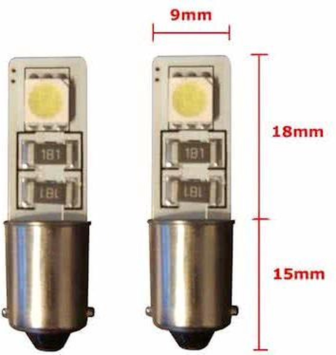 2 SMD CANBUS LED BA9s