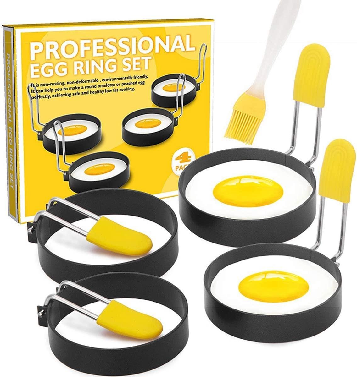BOTC bakvormen set - 4 stuck Rond Fried Egg Mold - EI RING