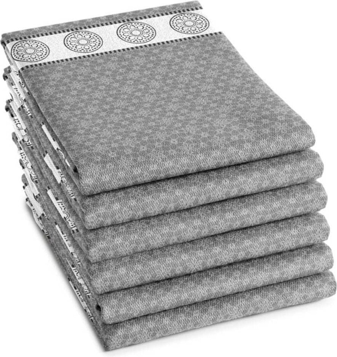 DDDDD Lace Theedoek (6 Stuks) - 60x65 cm - Grey