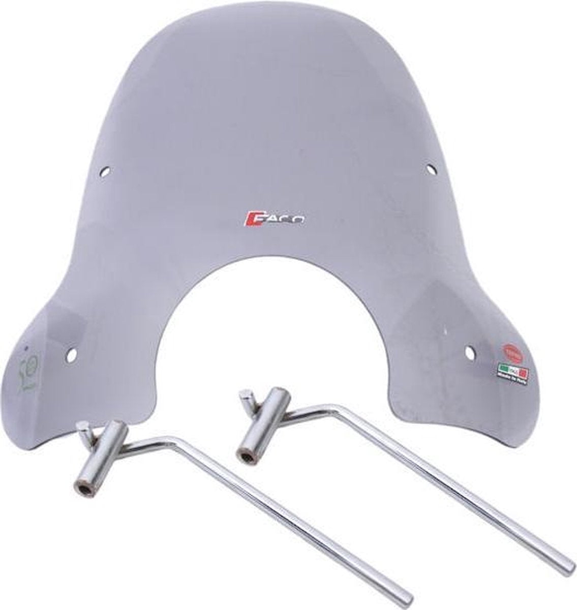 Windscherm Faco Vespa LX 50/125/150cc licht smoke middel model inclusief bevestigingsmaterialen