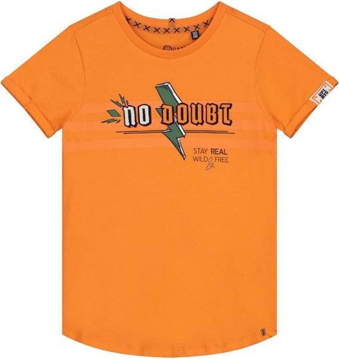 Quapi T-shirt Aiden manderin orange - maat 98/104