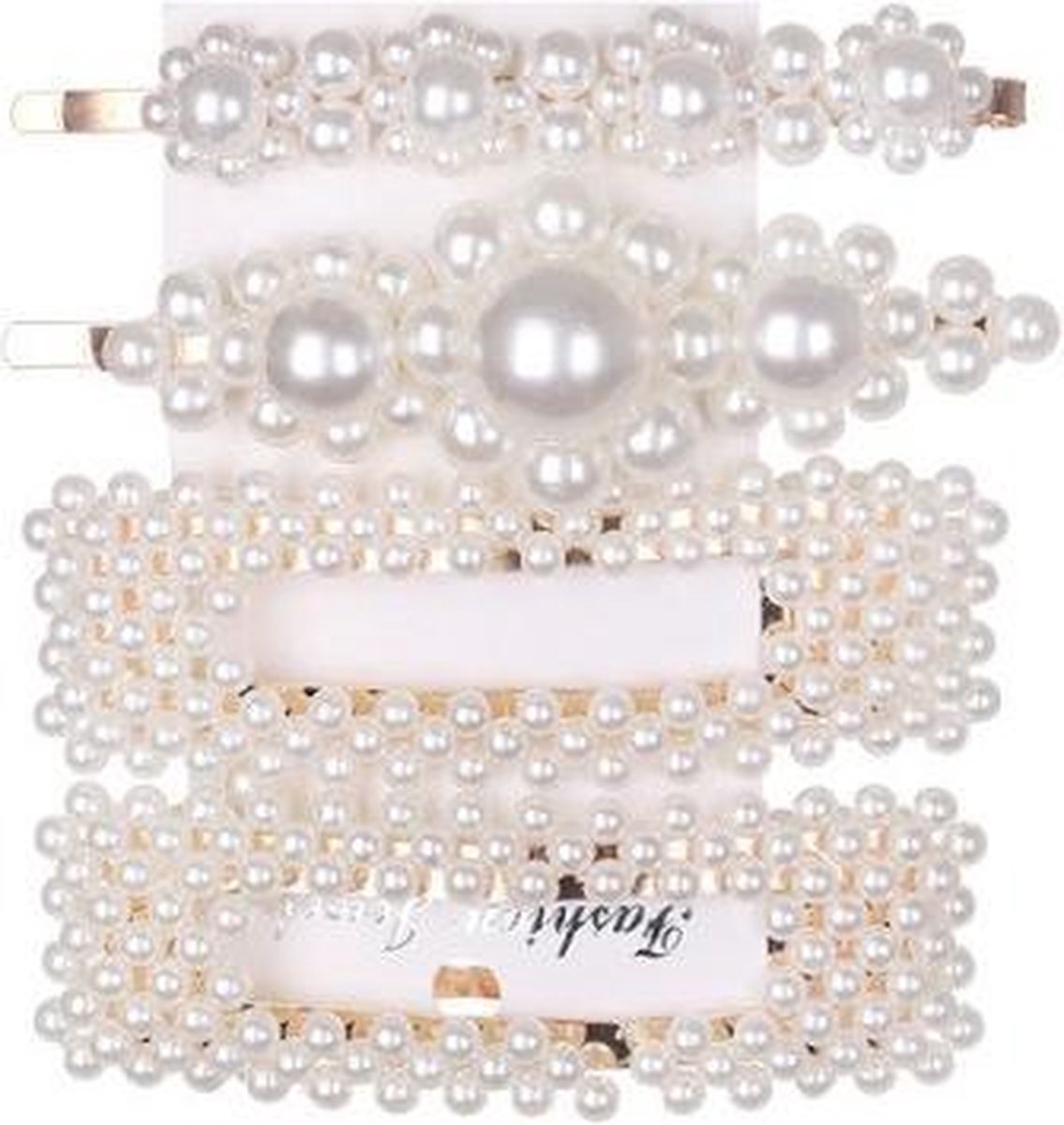 WiseGoods - Haarclips - Parel Haarclips - Haarspeld - Haarstyling - Haaraccessoires - Wit