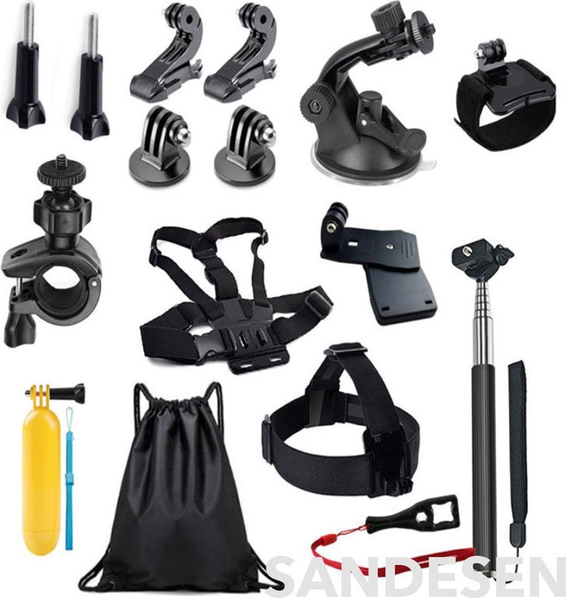 14-in-1 accessoires voor Gopro Action Camera-accessoireset voor GoPro Hero 7 6 5 4 3 SJ4000 Xiaomi Yi DBPOWER en andere sportcamera's water- en fietseditie