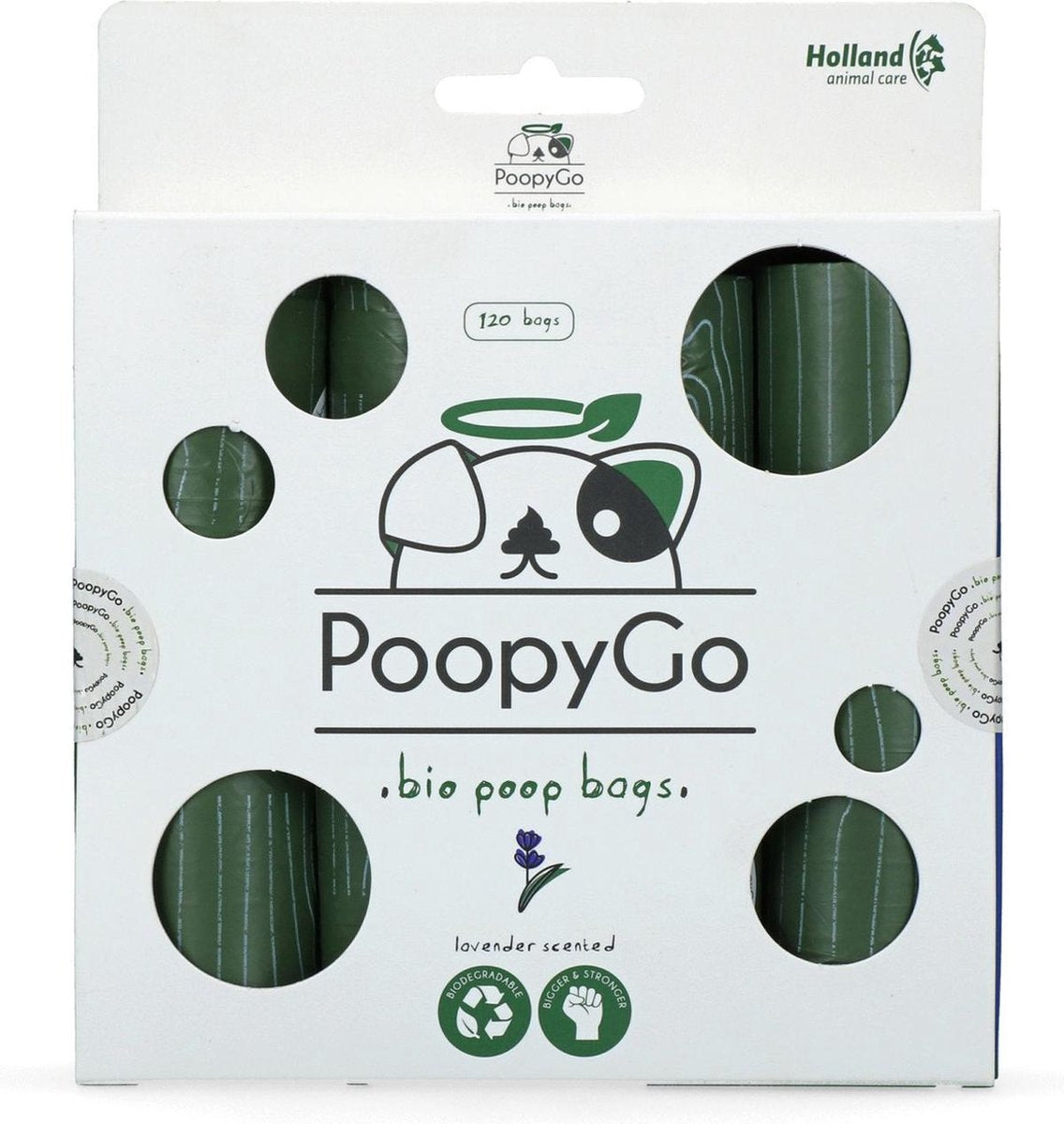 PoopyGo Eco Friendly Poepzakjes met Lavendelgeur 120 stuks - 8 x 15 zakjes