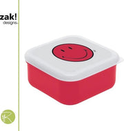 Zak!Designs Smiley - Broodtrommel - To Go - 10 x 10 cm - Rood