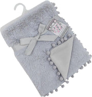 Soft Touch Babydeken Pompom 75 X 100 Cm Grijs