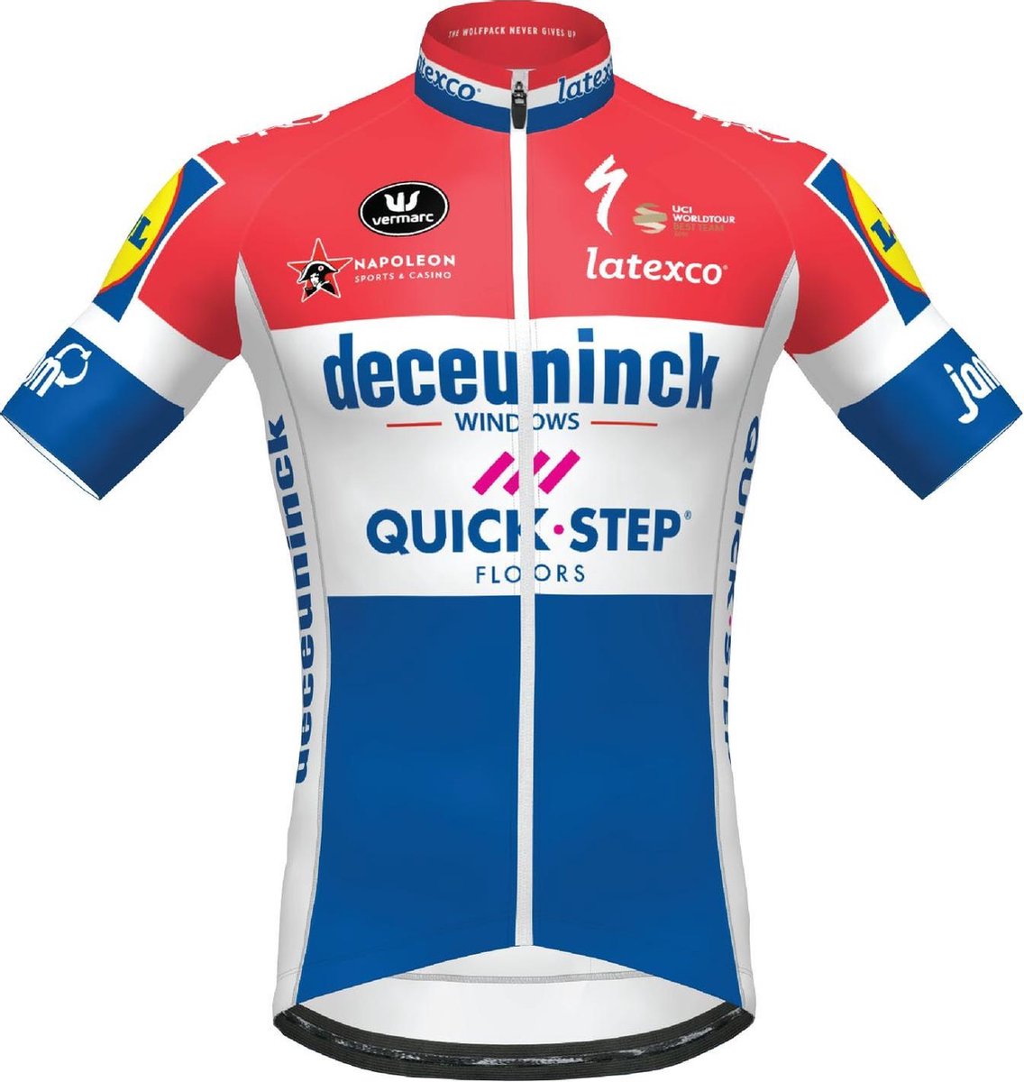 DECEUNINCK QUICK-STEP 2020 NEDERLANDS KAMPIOEN KORTE MOUWEN AERO SP.L Maat S