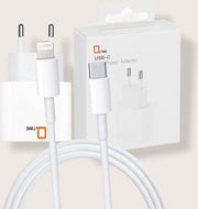 20 W USB‑C-lichtnetadapter | Compatibel met o.a. Apple/Samsung/Huawei | geschikt voor o.a. Iphone 12 oplader - Lader inclusief 2 meter USB-C -> Lightning kabel