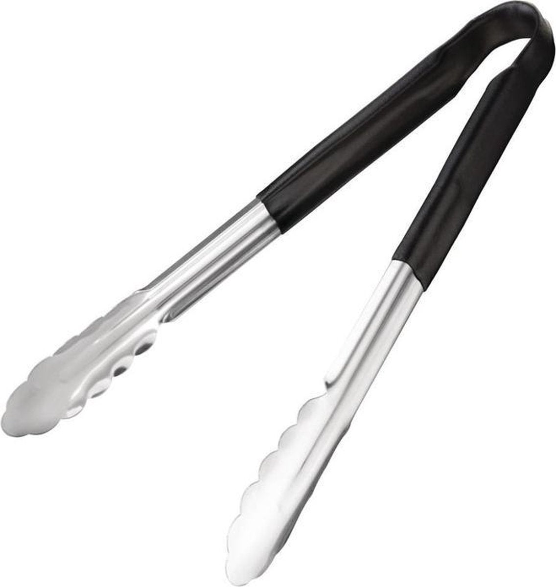 Serveertang / Keukentang - Vogue - Zwart - RVS - 30cm - Gladde vorm tegen bacteriën