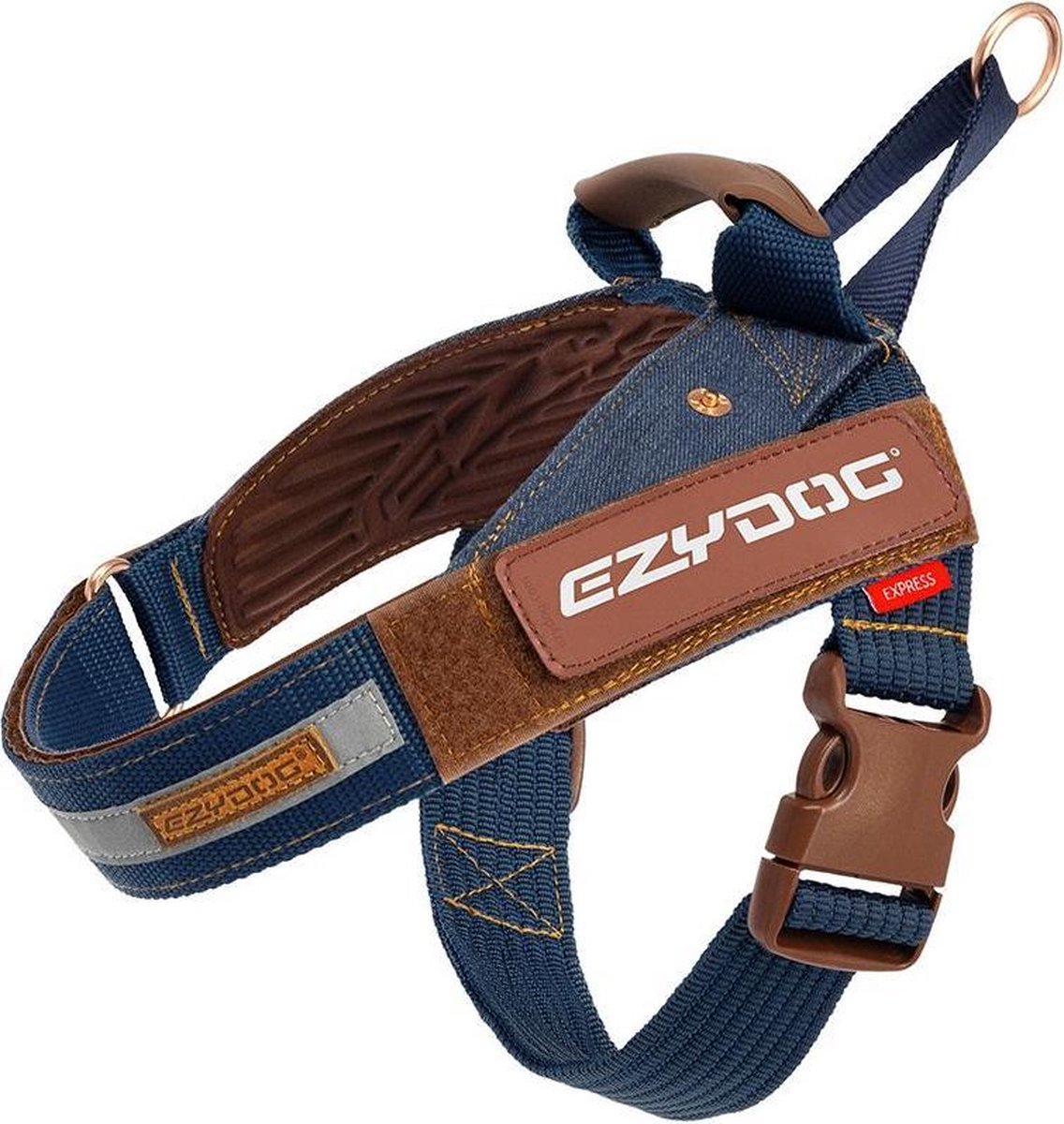 EzyDog Express Harnas - Hondentuig - XL - Denim