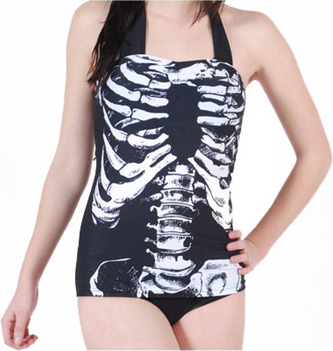 Banned Badpak -XS- SKELETON Zwart/Wit