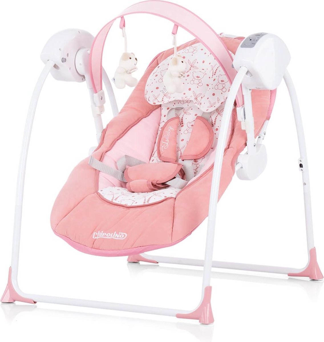 Elektrische babyschommel Chipolino Lullaby oud roze